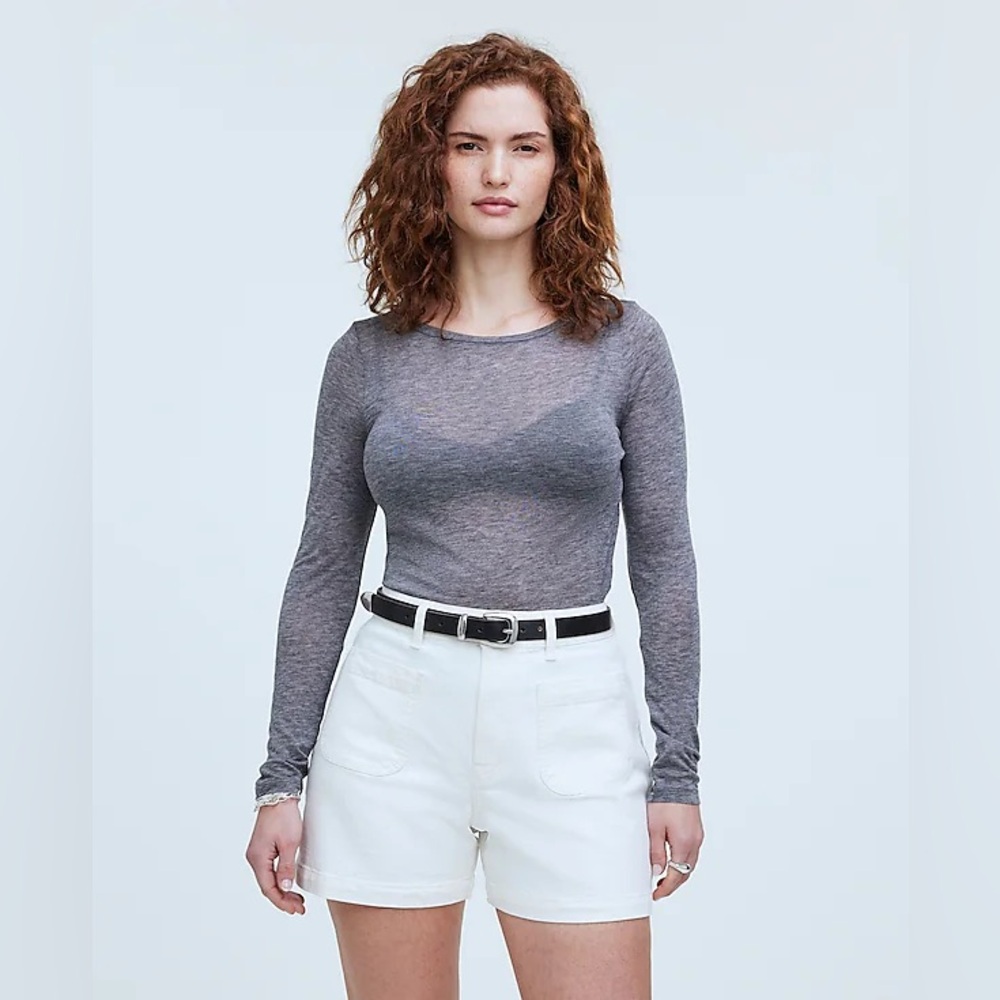 NWT Madewell The Curvy Denim Emmett Short: Patch Pocket Edition